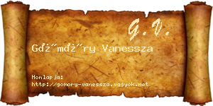Gömöry Vanessza névjegykártya